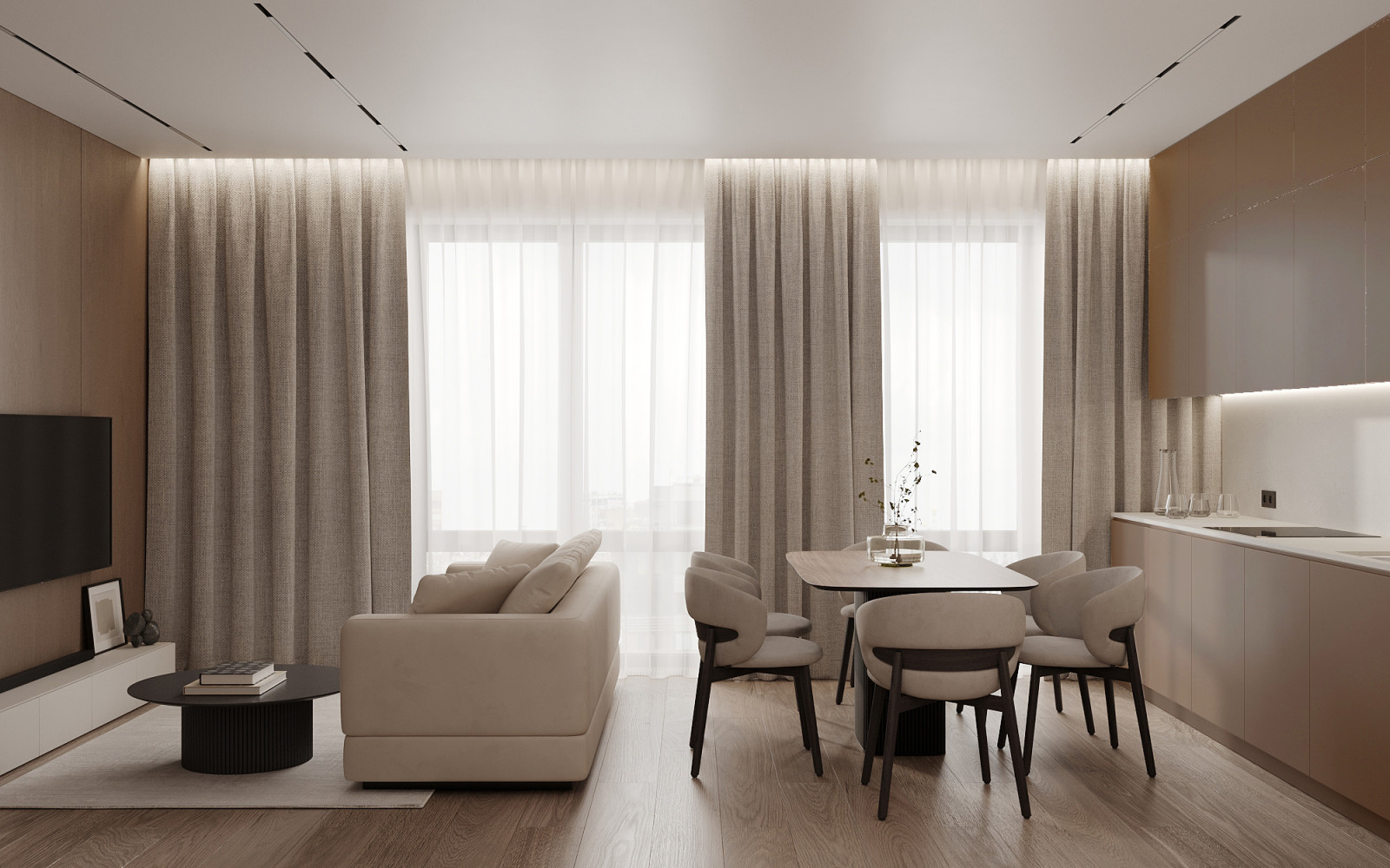 ЖК «Павелецкая Сити» — современный минимализм в нейтральных оттенках