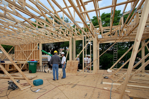 2012 "New American Home" under construction at the International Builders Show