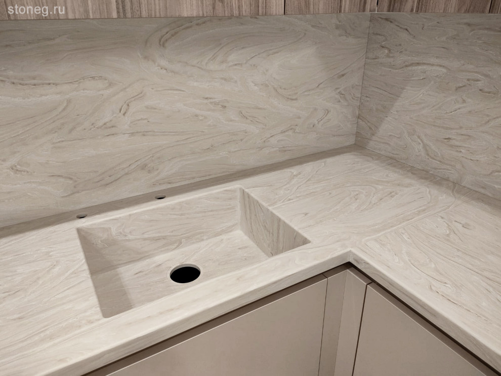 Grandex Marble: кухонная столешница, барная стойка, мойка, стеновые ...
