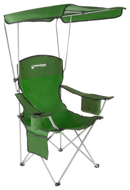 Wakeman Outdoors Camp Chair With Canopy 300lb Capacity Sunshade