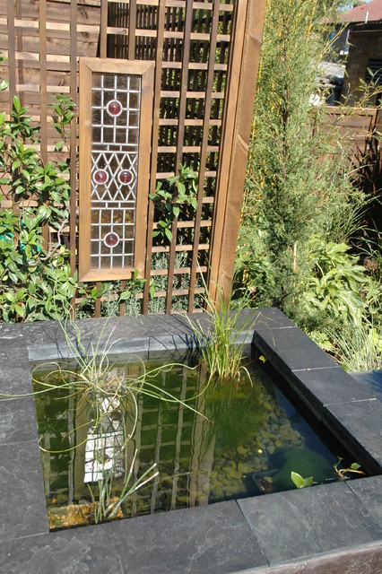 Timber Screening With Victorian Window Panels Contemporary Garden London By Earth Designs Garden And Build London And Essex
