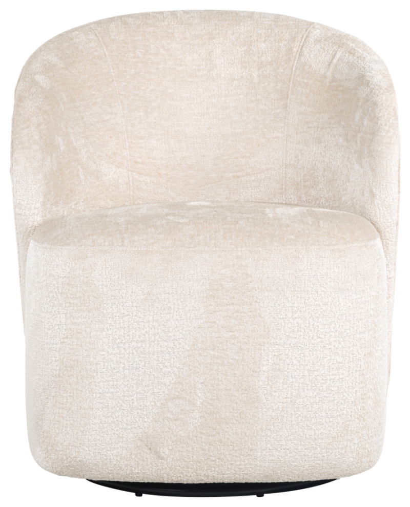 Chenille Swivel Easy Chair OROA Sofia Transitional Armchairs And