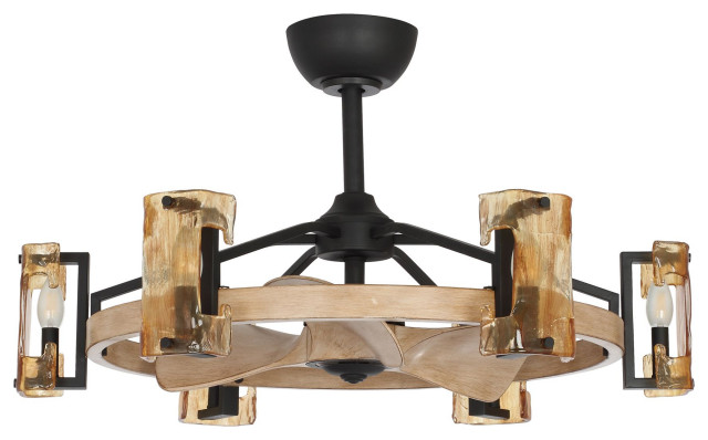 22 in Ceiling Fan in Bronze with 3 Blades, Remote Control