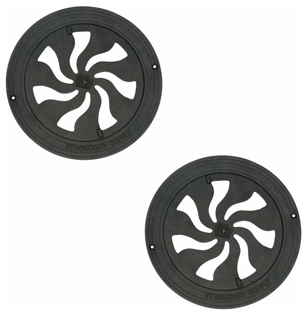 2 Round Heat Register Wall Floor Vent Grate Cast Aluminum 8 2 Round Heat Register Wall Floor Vent Grate Cast Aluminum 8 Traditional Registers Grilles And Vents By Renovator S Supply