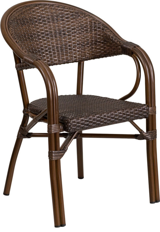 Milano Series Rattan Restaurant Patio Chair With Bamboo Aluminum Frame Set Of 3 Tropical Outdoor Dining Chairs By Mikga - Aluminum Frame Wicker Patio Chairs Milano Series Rattan Restaurant Patio Chair With Bamboo Aluminum Frame Set Of 3 Tropical Outdoor Dining Chairs By Mikga - Aluminum Frame Wicker Patio Chairs