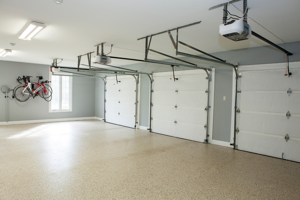 Villanova PA Interior Of The Three Car Garage Traditional Garage 
