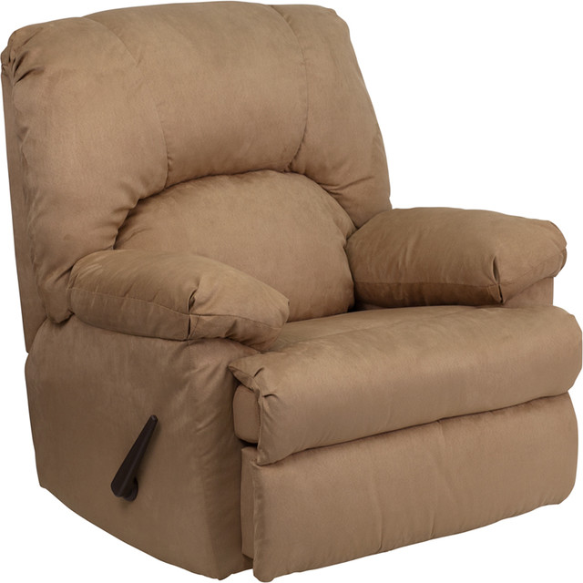 Flash Furniture Contemporary Montana Microfiber Suede Rocker Flash Furniture Contemporary Montana Latte Microfiber Suede Rocker Recliner