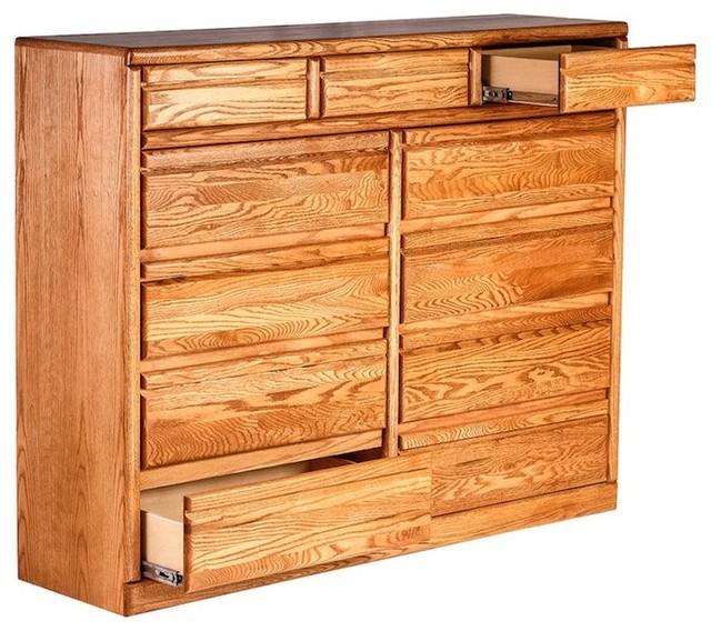 Bullnose Eleven Drawer Dresser - Rustic - Dressers - by Oak Arizona | Houzz