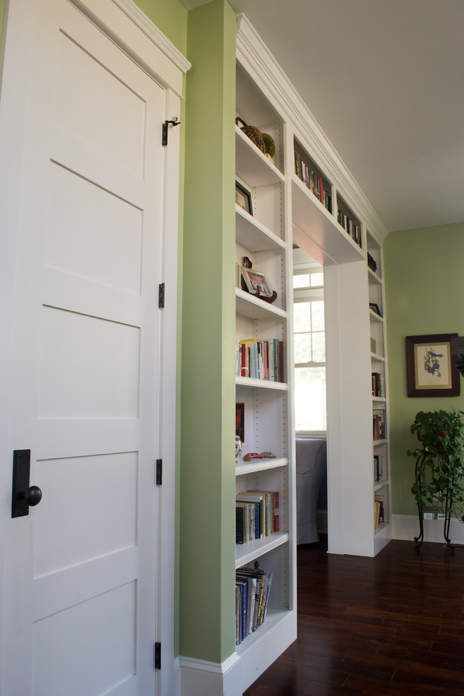 Design ideas for a large traditional hallway in Philadelphia with green walls.