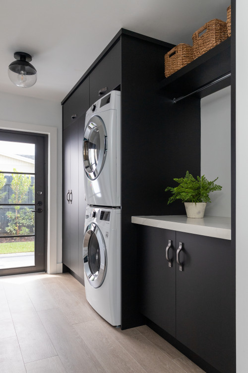 contemporary laundry room