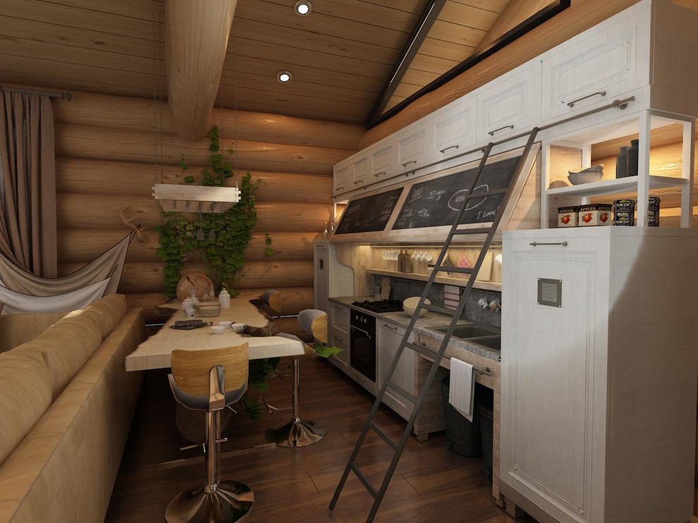 Проект, интерьер бани из бревна