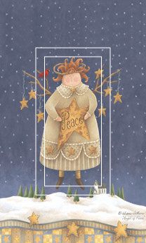 Angel of Peace Single Rocker Peel and Stick Switch Plate Cover: 2 Units