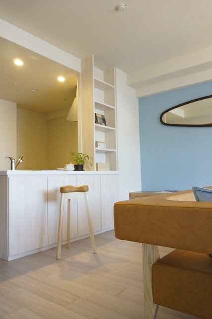 K邸 キッチンカウンター収納 contemporary-kitchen