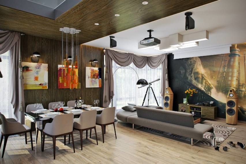 Интерьер загородного дома в Подмосковье.