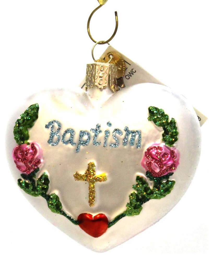 X Glass Ornament w// OWC Box 30057 Old World Christmas 2019 FIRST CHRISTMAS HEART