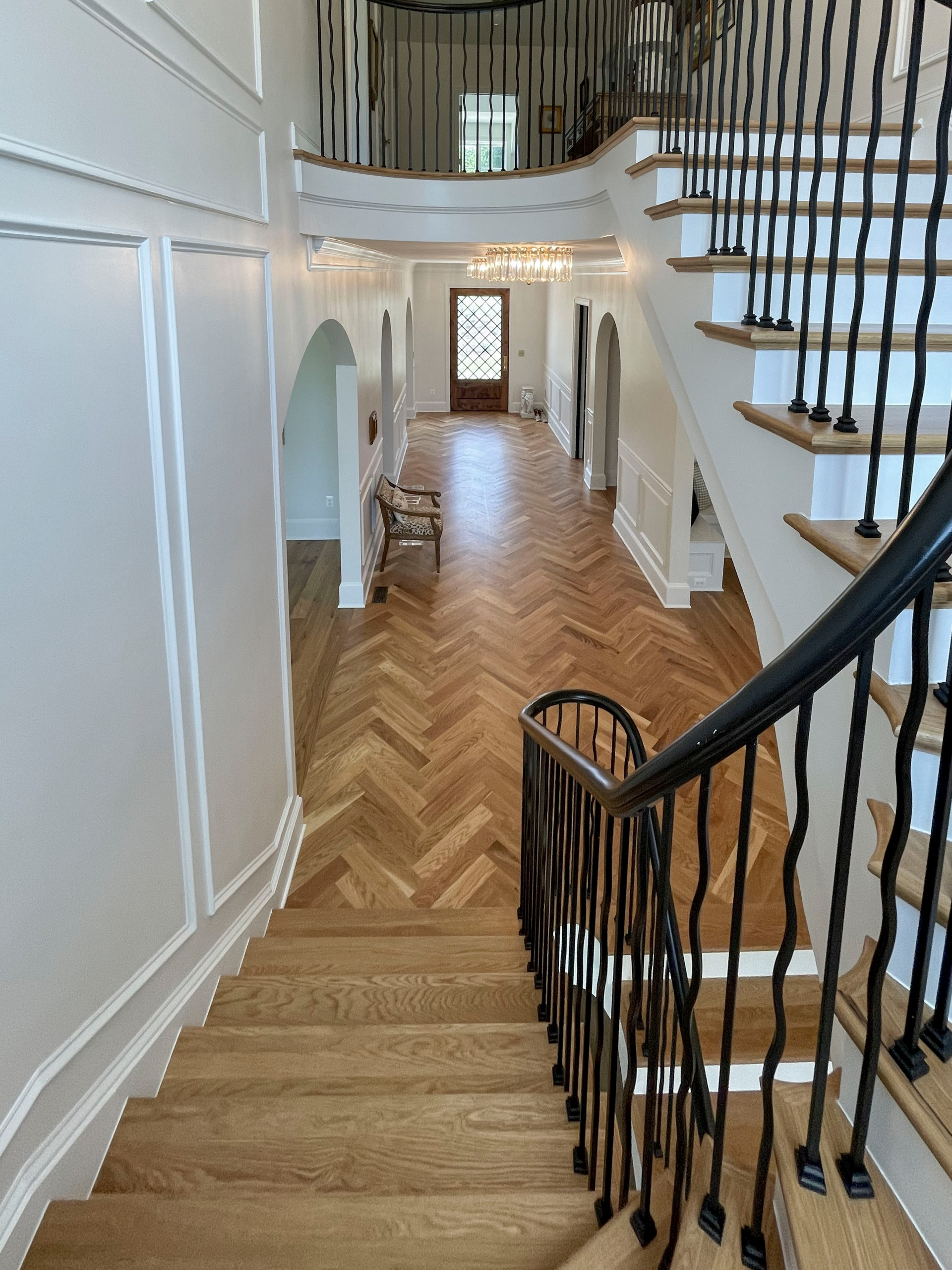 106_Modern Balustrade System Meets Traditional Winding Stairs, Aldie VA  20105