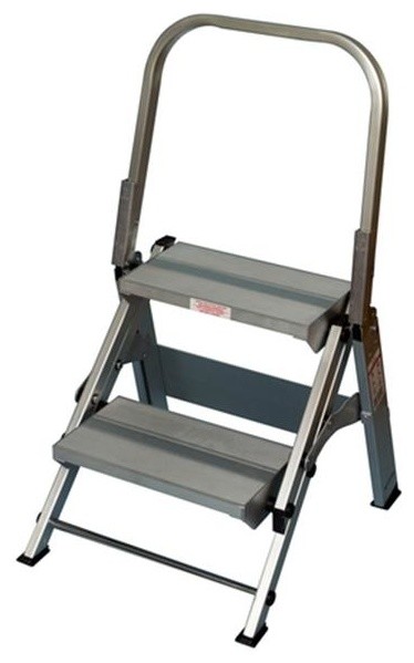 Core Distribution 2-Step Folding Safety Step Stool With Handrail