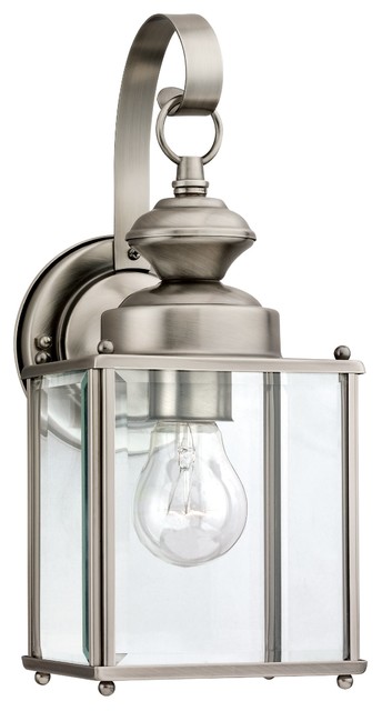Sea Gull Jamestowne One Light Outdoor Wall Lantern Antique Brushed Sea Gull Jamestowne One Light Outdoor Wall Lantern Antique Brushed Nickel Transitional Lights And Sconces By Better Living