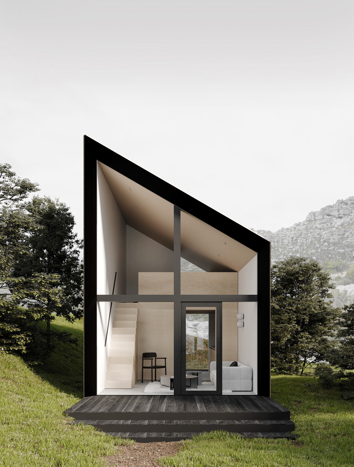 Гостевой каркасный дом S28