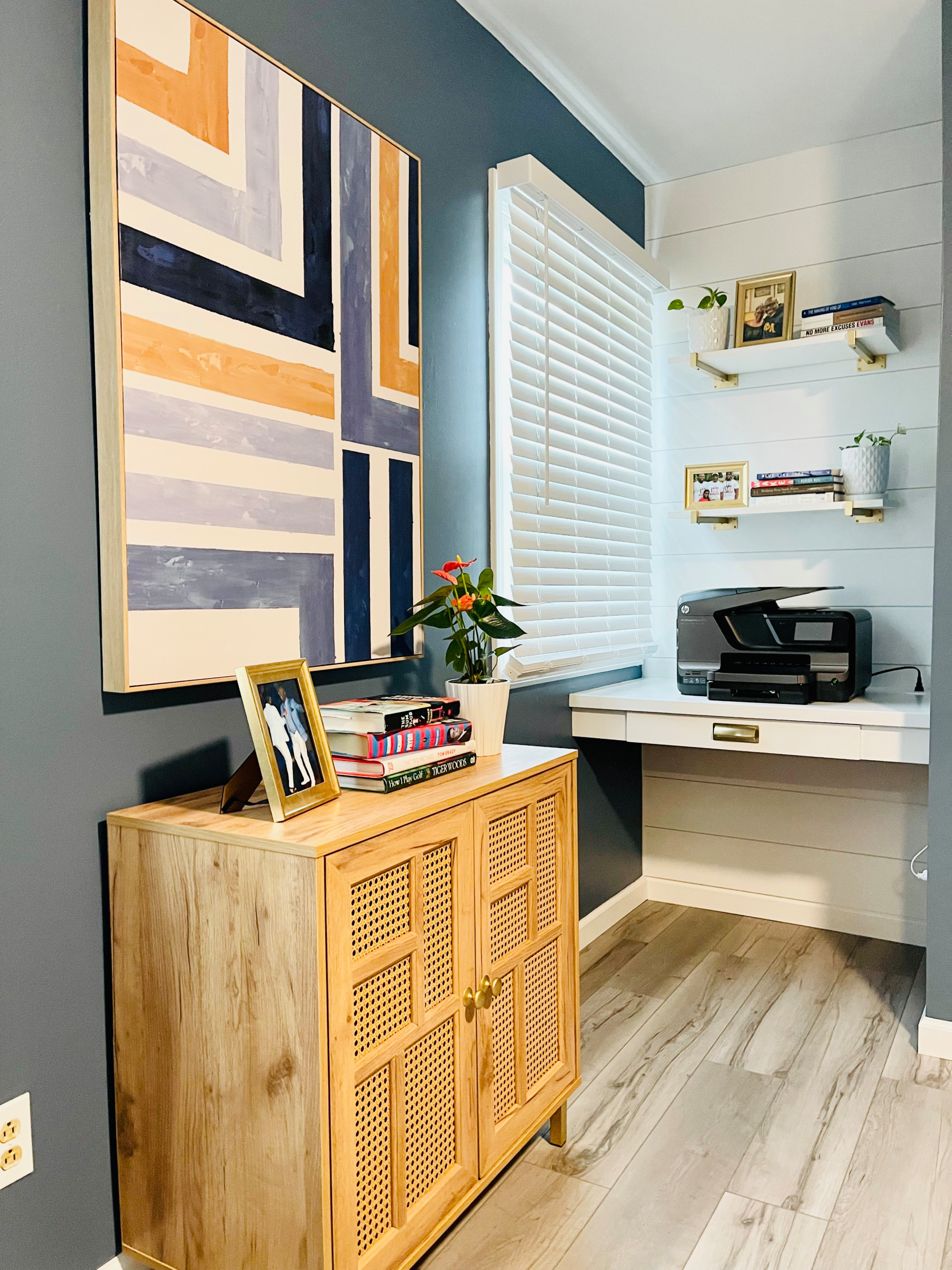 Inspiration for a transitional home office remodel in Grand Rapids