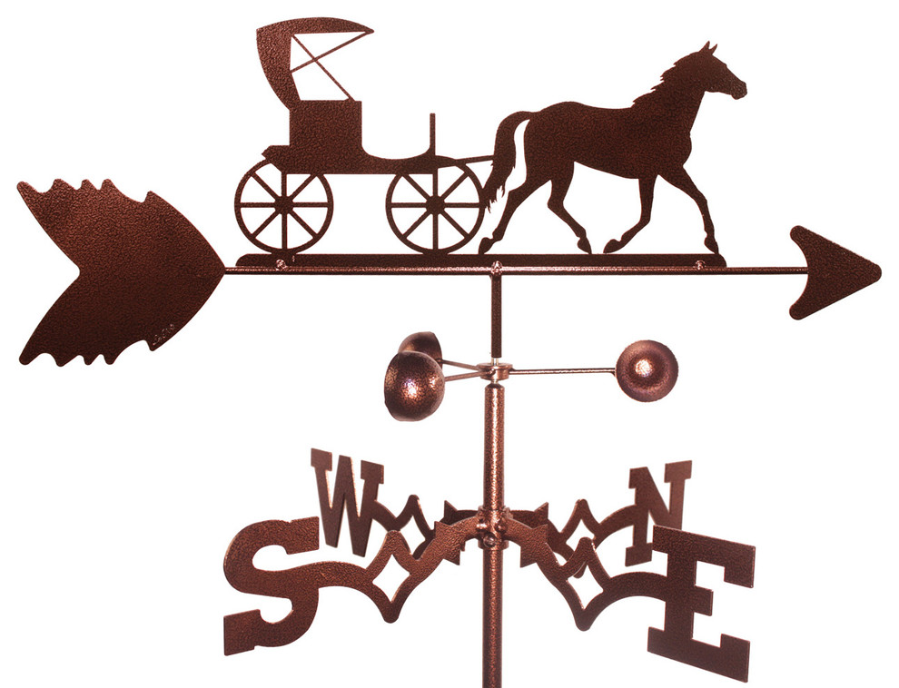 Horse & Buggy Carriage Weathervane - Traditional - Weather Vanes - by