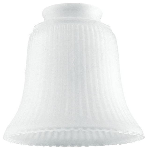 21/4" Frosted Ribbed Glass Bell Traditional Lighting Globes And Shades by Lighting Supply