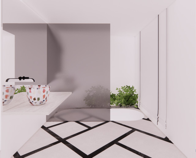 Vivienda Pinto modern-badezimmer