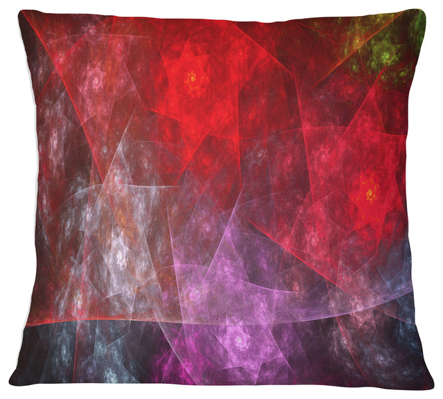 Red Purple Symphony Of Gems Abstract Throw Pillow Contemporary