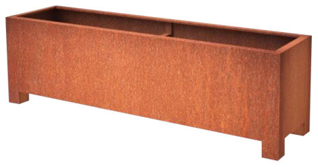 Adezz Corten Steel Planter, Andes Trough with Feet, 120x50x60cm