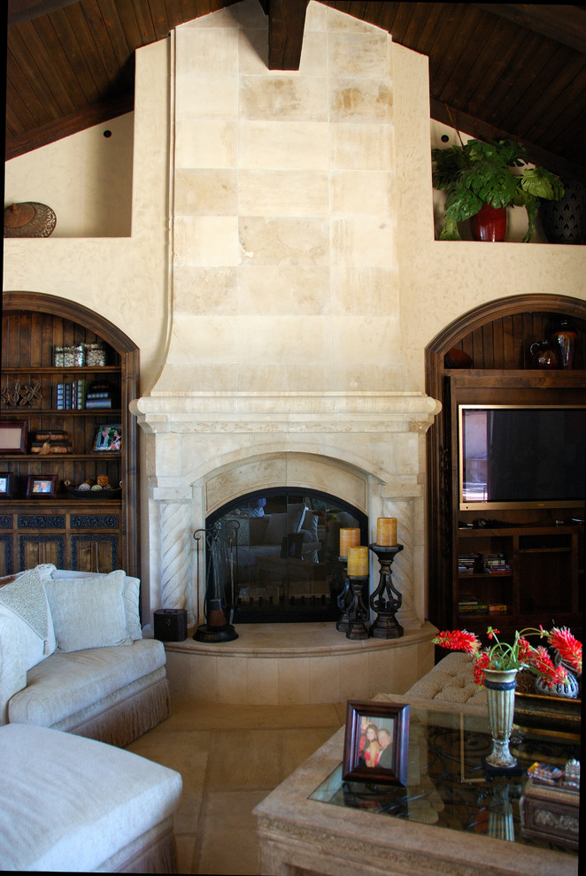 Mediterranean living room in Santa Barbara.