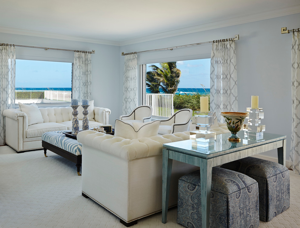 Inspiration for a transitional living room remodel in Miami