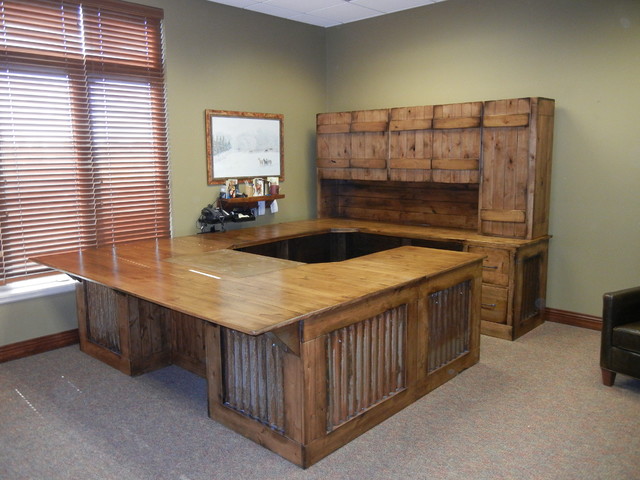 Rustic Office Desk rustikal-arbeitszimmer