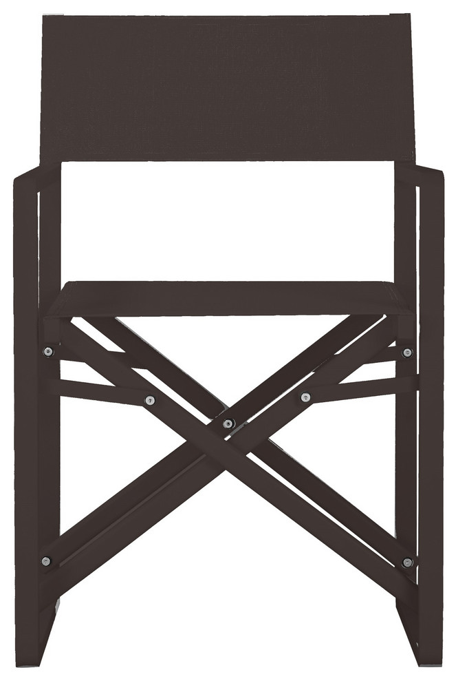 Sunset Directors Chairs, Set of 2, Black Contemporary Outdoor Folding Chairs by Pangea