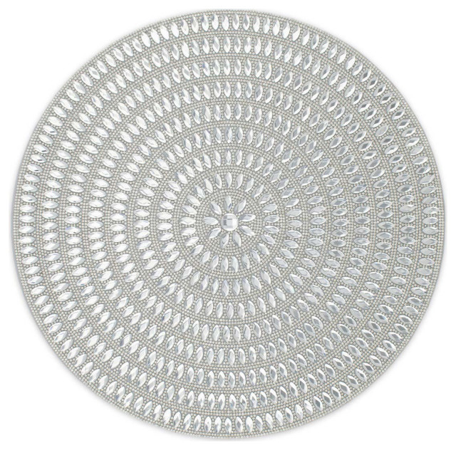 Sparkles Home Rhinestone Flower Placemat Contemporary Placemats