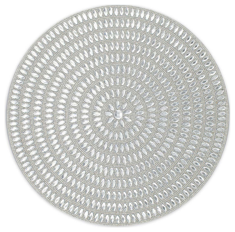 Sparkles Home Rhinestone Flower Placemat Contemporary Placemats