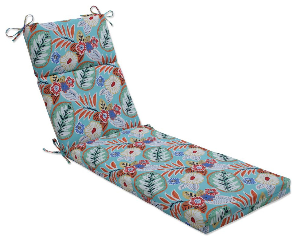 Marlow Aqua Chaise Lounge Cushion, 72.5"x21"x3" Contemporary