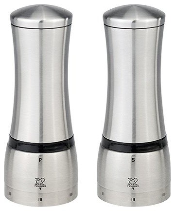 Peugeot Mahe u' Select Stainless Steel Pepper & Salt Mill Set - 6.5"