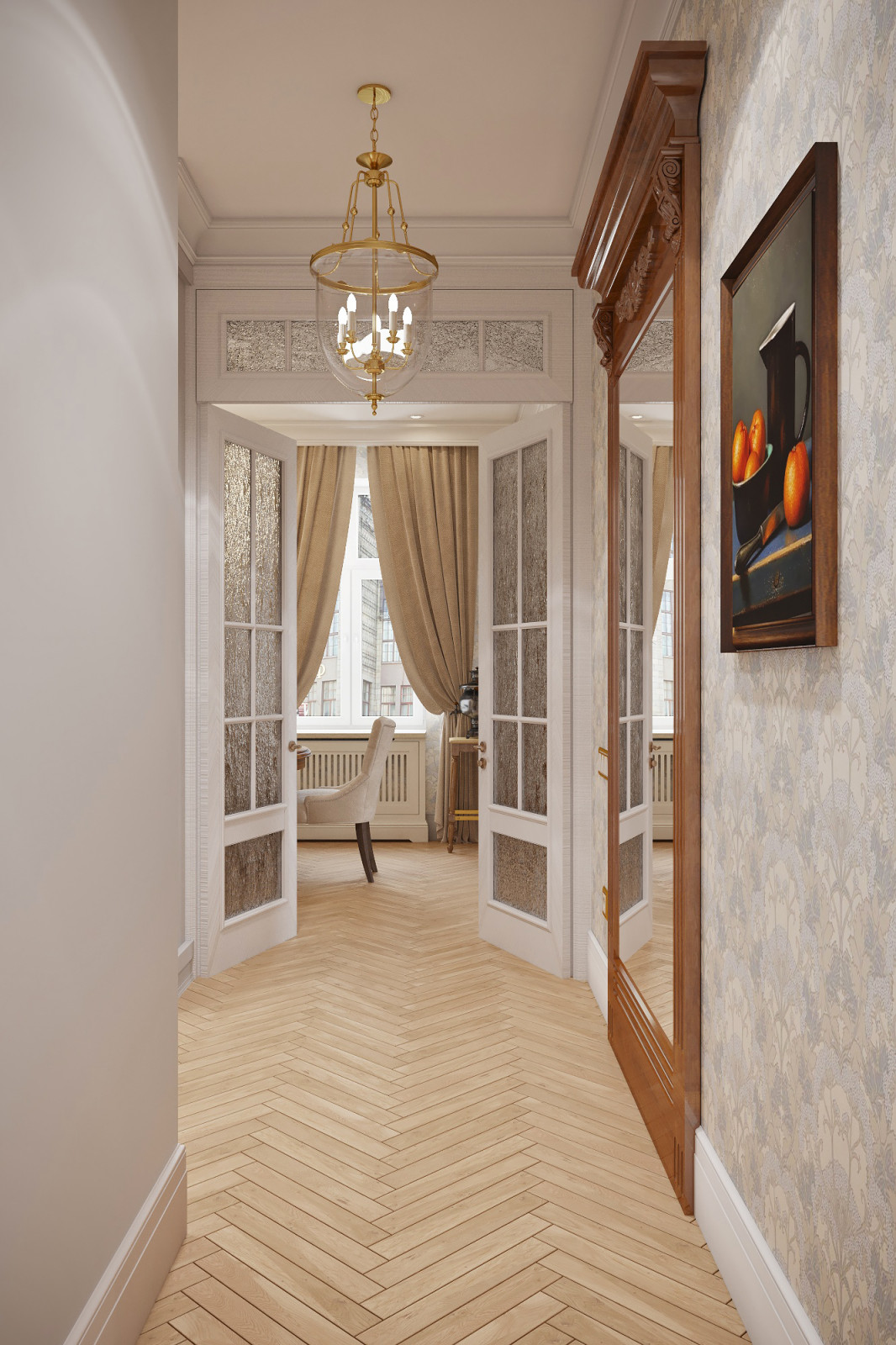 Дизайн проект квартиры с классической атмосферой