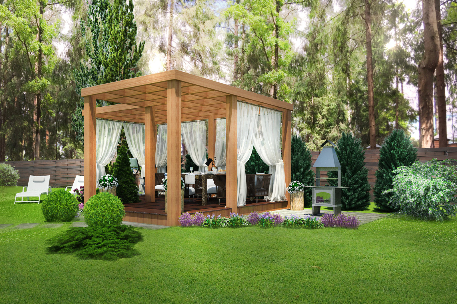 Ландшафтный дизайн для актрисы Татьяны Лютаевой