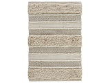 Olliix Tassel Striped Bath Rug Black/ Cream