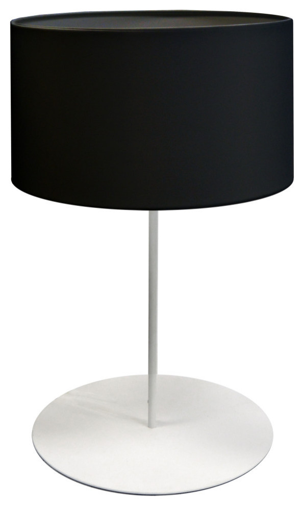 1LT Square Table Lamp w/ White Shade Aged Brass Transitional Table Lamps by Dainolite Ltd