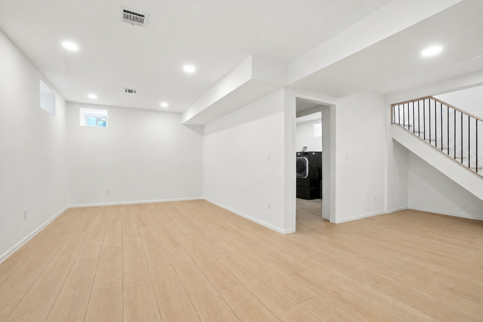Finished Basement with Rec Room and Laundry