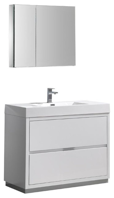 Fresca Valencia 40 Free Standing Modern Bathroom Vanity W Medicine Cabinet Gl Fresca Valencia 40 Free Standing Modern Bathroom Vanity W Medicine Cabinet Gl