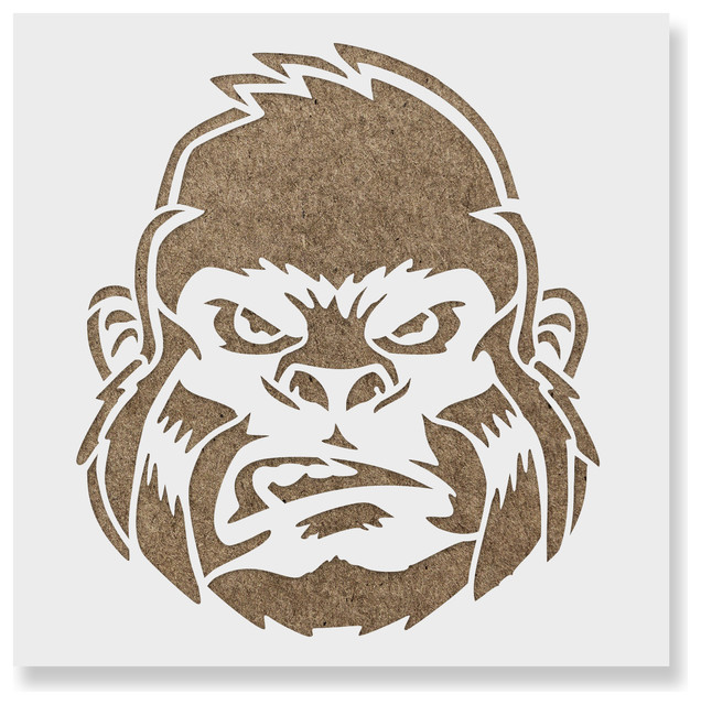 Gorilla Stencil on Reusable Mylar for Crafts - Contemporary - Wall ...
