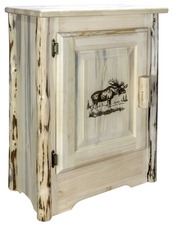 Montana Woodworks Wood Accent with Engraved Moose Design in