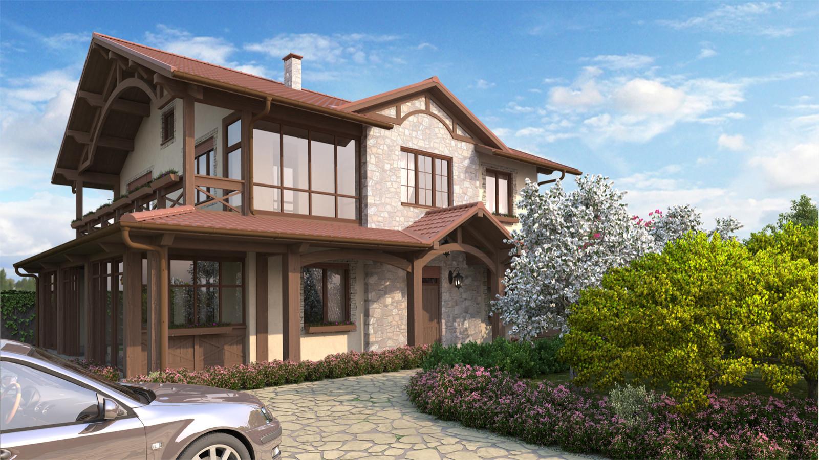 Индивидуальный загородный дом с участком