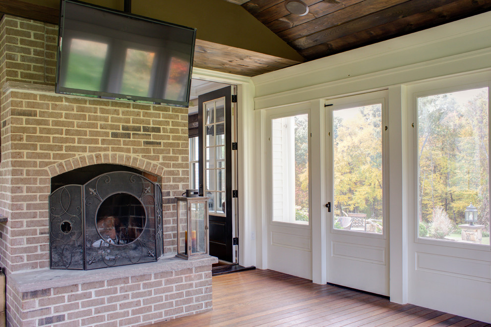 Transitional sunroom photo in Boston
