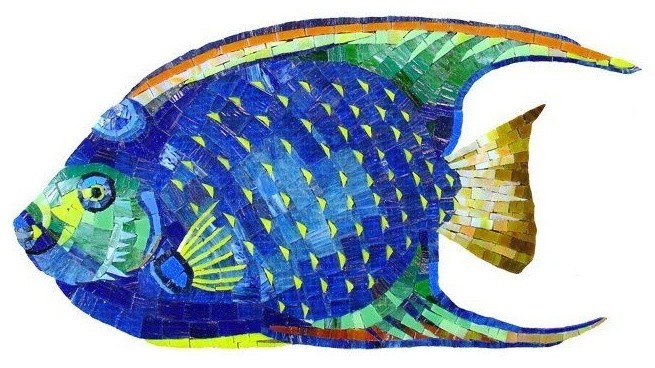 Angel Fish Glass Swimming Pool Mosaic