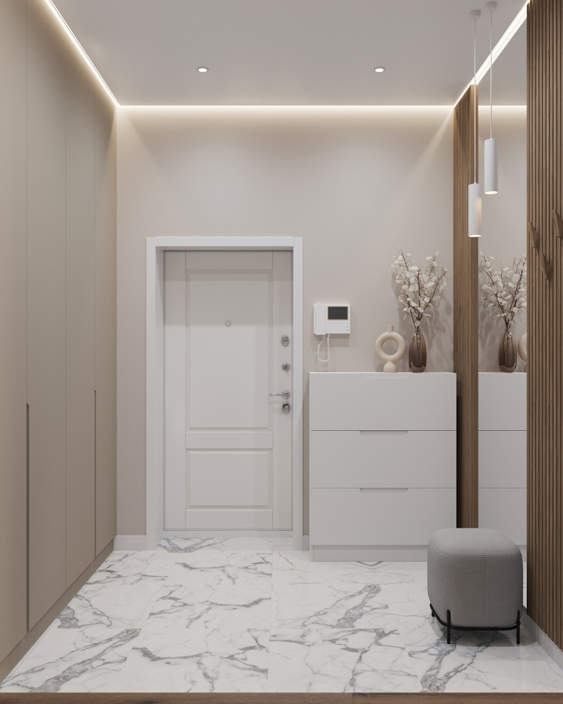 Прихожая светлых оттенках