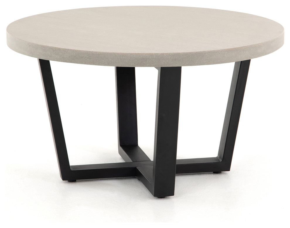 Cyrus Round Coffee Table Transitional Outdoor Coffee Tables by